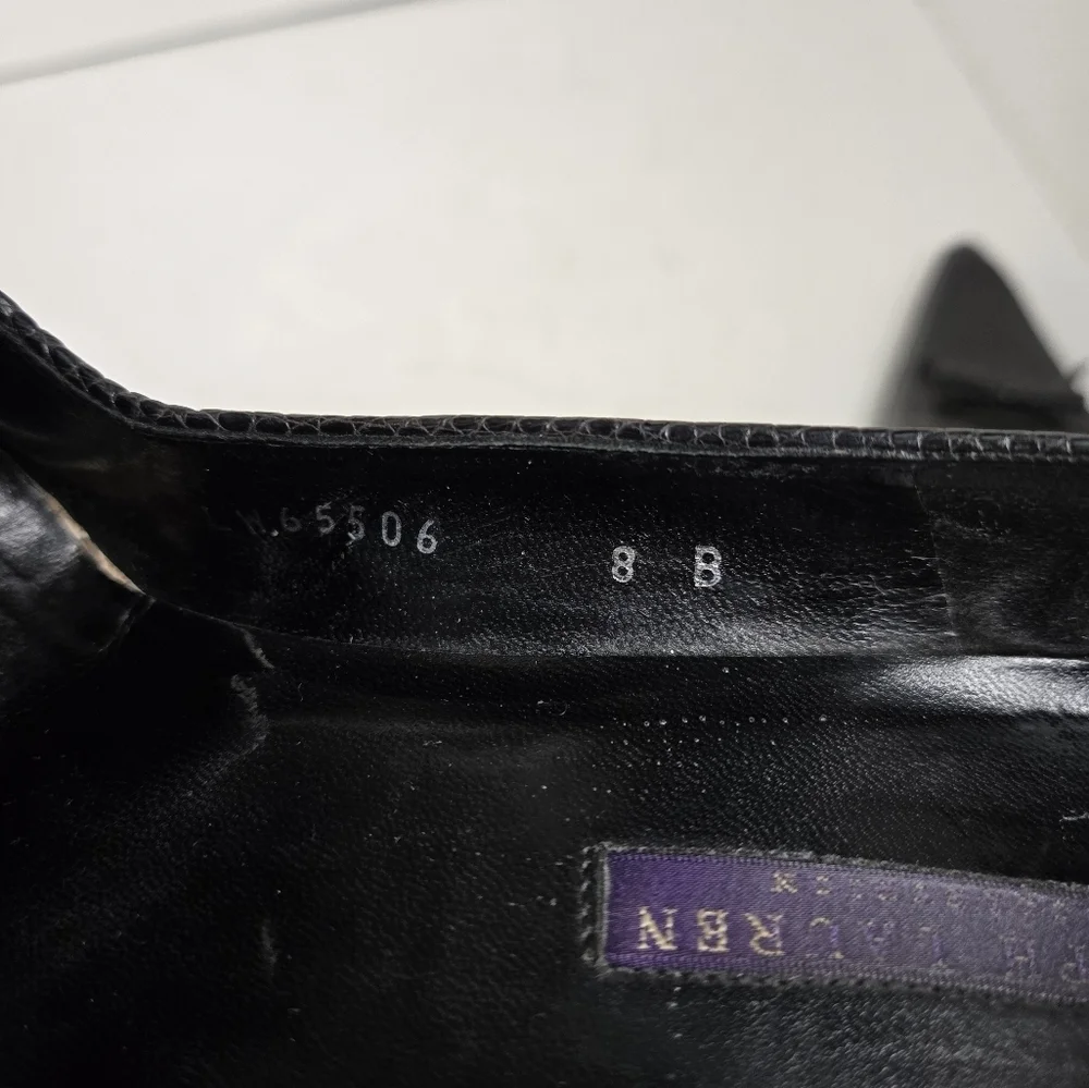 Ralph Lauren Collection Purple Label Black Heels Size 8